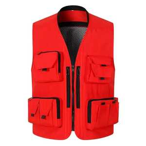 Gilet cargo en toile pour homme, décontracté, respirant, à boutons, multi-poches, pour la pêche, l'escalade, le camping, l'hiver, service OEM - Product Image 3