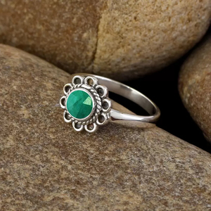 Anillo de dedo de banda recta de diseñador de Plata de Ley 925 con piedras preciosas de labradorita de 8mm para bodas joyería al por mayor de mujer - Product Image 3
