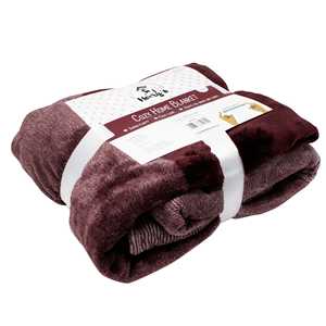 Manta Decorativa Roja de Estilo Nórdico 100% Poliéster de Henry, 140x190cm, Cubrecama para el Hogar y Camping, Tejido con Patrón Sólido - Product Image 3