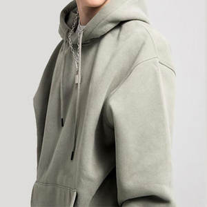 Sweat à capuche en coton pour homme, streetwear, coupe ample classique, polaire ultra-doux de qualité supérieure, logo personnalisé, OEM ODM, vente en gros, mode - Product Image 3