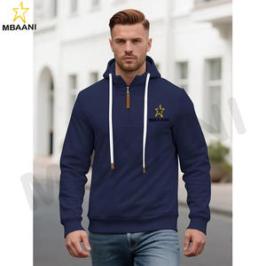 Pull à capuche en polaire pour hommes, manches longues, fermeture éclair, mode. - Product Image 2