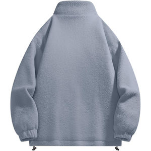 Veste d'hiver pour femme grande taille avec logo personnalisé, fermeture éclair intégrale, patchwork, capuche légère avec doublure en sherpa chaude, col montant - Product Image 6