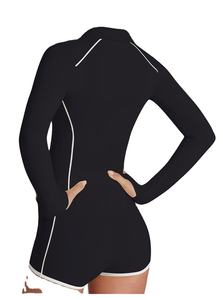 Ensemble deux pièces de sport de haute qualité pour femme, en toile unie, écologique, respirant, séchage rapide, pour le printemps/été, idéal pour la gym et le fitness - Product Image 3