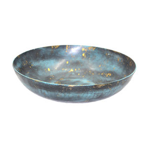 Meilleur design Bol de service alimentaire en fer de forme ronde Bols de service et de table décoratifs et de cuisine finis bleus faits à la main en vrac - Product Image 6