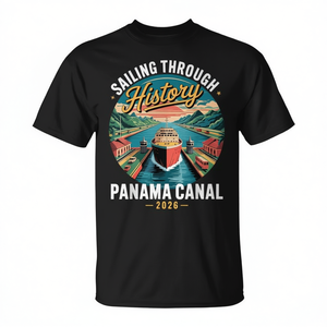 T-shirt promotionnel style vintage 2026 : Voile et croisière sur le Canal du Panama - Product Image 2