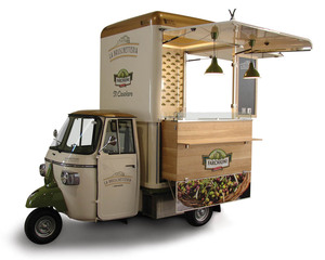 Triciclo Eléctrico para Comida, Carrito Móvil de Catering, Furgoneta de Comida Callejera de Tres Ruedas para Café, Pizza, Tacos, Helados, Snacks y Hot Dogs - Product Image 3