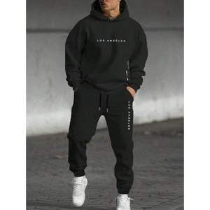 Custom Essentials Baggy 100% Cotton Tech Fleece Chándal Unisex Fabricante Pantalones de chándal y Sudadera con capucha Conjunto para hombres - Product Image 2