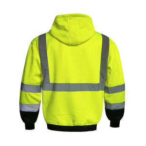 2024 OEM Hi Vis hombres sudaderas con capucha hombres ropa de trabajo chaqueta con capucha construcción de alta visibilidad reflectante seguridad Sudadera con capucha (verificada por PayPal) - Product Image 2