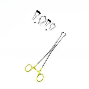 คีมจับเนื้อเยื่อทางเดินอาหารแบบใช้มือคุณภาพสูง ยี่ห้อ Nawaz Surgical Co. รุ่น <span class=keywords><strong>Babcock</strong></span> ขนาด 16.5 ซม. ผลิตจากสแตนเลสสีเงิน-ทอง ได้รับมาตรฐาน CE สำหรับการผ่าตัด - Product Image 1