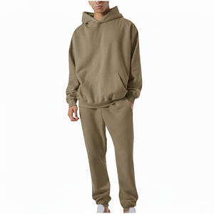 Ensemble de survêtement décontracté deux pièces ARTIST INDUSTRY avec logo/design personnalisé, respirant, 400 GSM, ensemble sweat-shirt et pantalon pour homme - Product Image 1