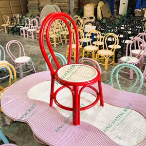 Chaises de fête pour enfants en rotin naturel vibrant sièges écologiques élégants pour intérieur extérieur cuisine chambre bébés enfants - Product Image 1