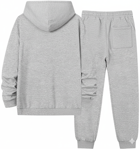 Chándal sólido con capucha hecho a medida | 100% algodón transpirable ropa deportiva antibacteriana - Product Image 2