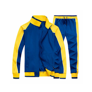 Breathable Custom Men Sports Track Suit <b>Yellow</b> Color Casual Workout Gym Running Zipper New Design Sports Track Suits Wholesale - Product Image 4