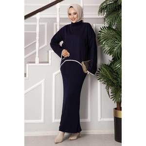 Vestido Corto Cosido Pastor Azul Marino - Product Image 5