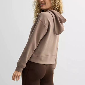 Sweat-shirts à capuche surdimensionnés en molleton pour femmes, entièrement personnalisés, imprimés, hiver, 100% coton, respirants, grande taille, streetwear pour adultes - Product Image 2