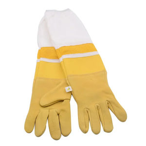 Guantes protectores de mano de cuero de grano de cabra transpirables al por mayor para Apicultura - Product Image 1