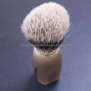 Manche de brosse à raser en corne de buffle, taille personnalisée, poils de blaireau de qualité supérieure, manche en corne, fournisseur en gros - Product Image 2