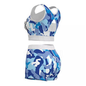 Ensemble de shorts de soutien-gorge de sport sur mesure de haute qualité Spandex résistant 220g vêtements de fitness conception OEM logo personnalisé uniformes de cheerleading - Product Image 6