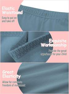 เลกกิ้งถักนิตติ้งแบบซักได้ สวมใส่สบาย ทรงสวย สำหรับผู้หญิง ผ้าสเตรช ระบายอากาศดี เอวสูง กระชับ ยืดหยุ่น เคลื่อนไหวได้สะดวก สำหรับเด็กเล็กและเด็กผู้หญิง - Product Image 3