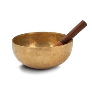 Design attrayant rond en laiton bol chantant meilleure vente taille moyenne or poli pur laiton Yoga bol chantant - Product Image 6