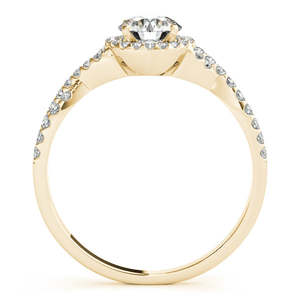 แหวนหมั้นทองคำแท้ 14k ลายเกลียวแบบอินฟินิตี้ ประดับเพชร 0.20 กะรัต - Product Image 1