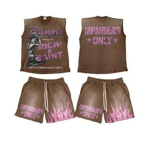 เสื้อกล้ามกางเกงขาสั้นแห้งเร็วของผู้ชายเสื้อกล้ามระบายอากาศสำหรับวิ่งยิมกีฬากลางแจ้งดีไซน์ตามสั่งขนาดพิเศษ - Product Image 4