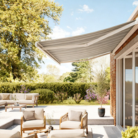 Auvent de carport de luxe pour escaliers, à cassette intégrale rétractable, en alliage d'aluminium extra épais, télécommandé, protection UV, durable