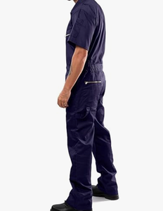 ชุดคลุมสำหรับผู้ชาย แขนสั้น ผ้าผสม มีซิป ชุดจั๊มสูทสำหรับผู้ชาย - Product Image 3