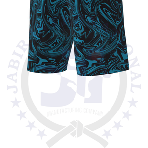 Pantalones cortos de playa de secado rápido de satén de poliéster 100% informales para hombre, estampado personalizado, cintura elástica media, tejido impermeable - Product Image 6