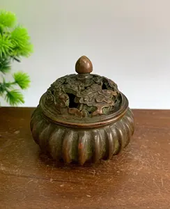 Premium Religious Decorative Brass <b>Bakhoor</b> <b>Burner</b> for Aromatherapy Meditation & Relaxation 100% Natural & Durable - Product Image 6