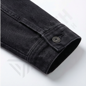 Veste en jean pour homme pour l'hiver, grande taille, design boutonné long, matière en toile épaisse, vêtements, manteau pour homme, veste en jean - Product Image 6