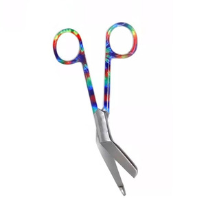 High Quality Custom Engraved Personalized Stainless Steel Bandage <b>Scissors</b> 5.5 Inch Colorful <b>Floral</b> Print Manual Power Source - Product Image 4