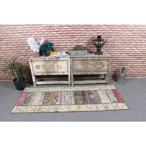 Tapis turc vintage 2,4x6,2 pi (73x188 cm), tapis en laine rouge - Product Image 2