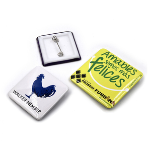 Wholesale <strong>Button</strong> Pins Cheap Custom Round Shaped Tinplate <strong>Material</strong> Metal Brooch <strong>Badges</strong> for Promotion - Product Image 4