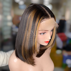 วิกผมบ๊อบแบบ100% สำหรับผู้หญิงผิวดำทำจากผมมนุษย์เวียดนามสีไฮไลท์ - Product Image 6
