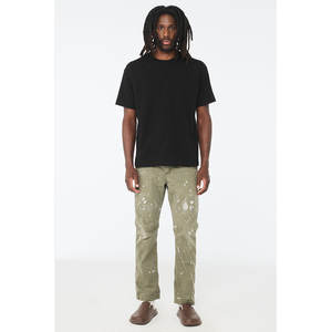 Bella + toile luxe Hip Hop T-Shirt homme 100% coton surdimensionné Anti-rides et respirant personnalisé lourd 100% coton de haute qualité - Product Image 1