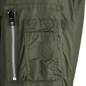 OEM personalizado de los hombres mangas de cuero bordado Logo Letterman chaqueta de bombardero con dos bolsillos con abertura lateral chaqueta acolchada con capucha niños - Product Image 6