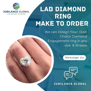 Bague en diamant de laboratoire en or 10 carats Bague en diamant rond pour mariage et bague de fiançailles ou bande - Product Image 6