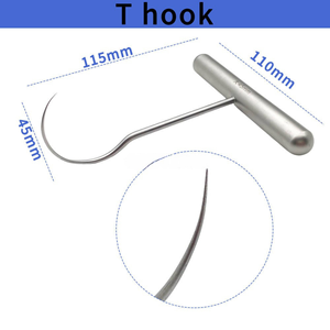 เครื่องดึงรั้งกระดูกและข้อแบบตะขอสแตนเลสรูปตัวทีอุปกรณ์ศัลยกรรมกระดูกเครื่องมือผ่าตัดออร์โธปิดิกส์สัตวแพทย์ - Product Image 4