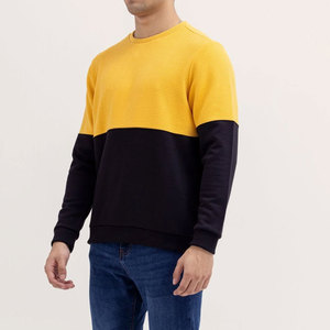 Premium <b>Men</b> Winter Wear Sweatshirt Outdoor Wear Yellow & Black Ribbed Cuff <b>Pullover</b> <b>Men</b> Sweatshirts Wholesale Supplier - Product Image 2