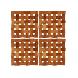 Vente en gros sous-verres en bois d'acacia avec lèvre ronde en bois chêne bureau café salle à manger fête en plein air - Product Image 1