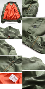 Chaqueta Bomber Lisa al por Mayor, Chaqueta Universitaria de Alta Calidad con Logotipo Personalizado Bordado en la Parte Delantera, Unisex - Product Image 4