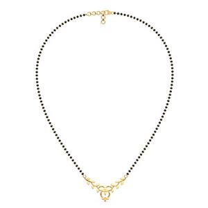 18K oro squisito Skylar Mangal Sutra ciondolo con Design minimalista per uso quotidiano collana tipo catene per donna - Product Image 4
