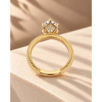 Bague de fiançailles solitaire vintage en diamant de laboratoire Marquise 3,00 ct certifié IGI Or blanc Couleur D par AURA LUXURIA