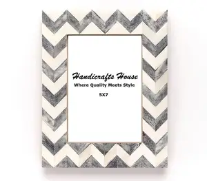 factory direct sale make to order Recycled buffalo bone inlay grey photo frame low MOQ Supplier