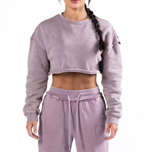 Survêtement élégant en coton solide pour femmes, grande taille, décontracté, conception d'épaule tombante, technique de sublimation, polaire respirante - Product Image 6