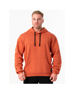 Sudaderas con Capucha Color Naranja, Logotipo Personalizado, 100% Algodón, Felpa Gruesa, Talla Grande, Invierno, Estampado, Bordado, Tejido, en Blanco - Product Image 1