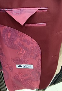 Bespoke ชุดสูทธุรกิจ202ของผู้ชาย, ชุดสูทแขนยาวคอกว้างกางเกงเบลเซอร์ขนสัตว์100% กันรอยยับระบายอากาศมีกระดุมไซส์ใหญ่พิเศษ - Product Image 4