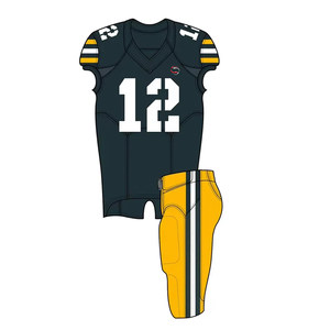 Camiseta de fútbol americano con sublimación personalizada, conjunto de pantalones, ropa deportiva estampada, uniforme para entrenamiento, ropa de equipo de manga corta - Product Image 4