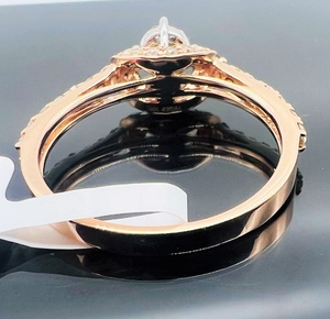Bague de luxe en or massif 14K et 18K avec diamant véritable bijoux de haute qualité - Product Image 4